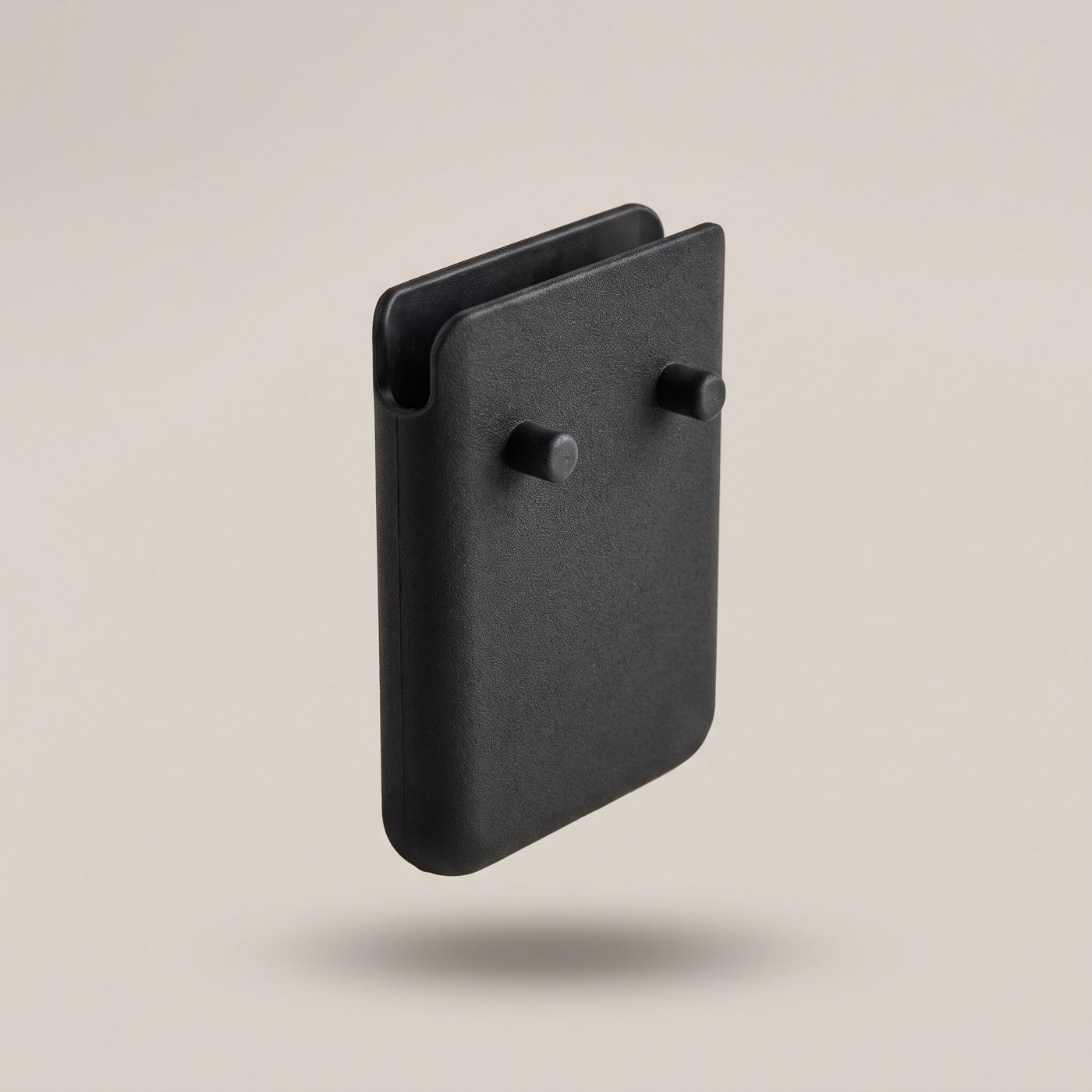 Clip-in black EVA phone stand — AI render